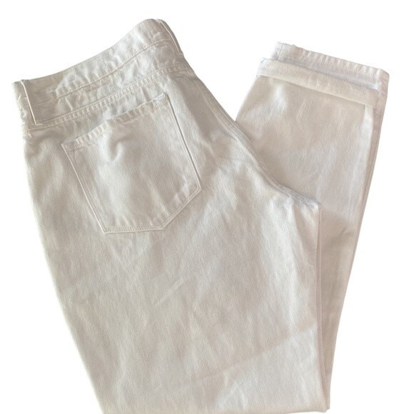 Frame Le Garcon Straight Leg High Rise Distressed Jeans Rigid Destroyed Holes - Picture 16 of 16